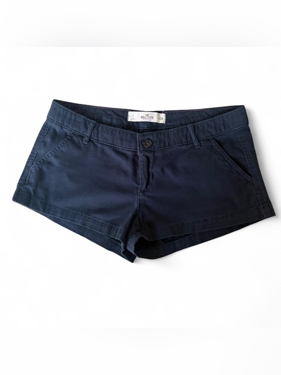 Hollister Pants - Hollister Women's Dark Navy High-Waist Cotton Shorts